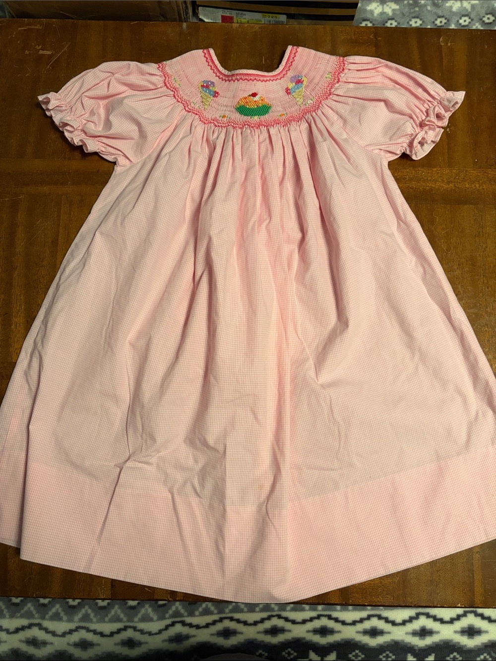 Rosalina Collection Ice Cream Pink Smocked Girls' Dress